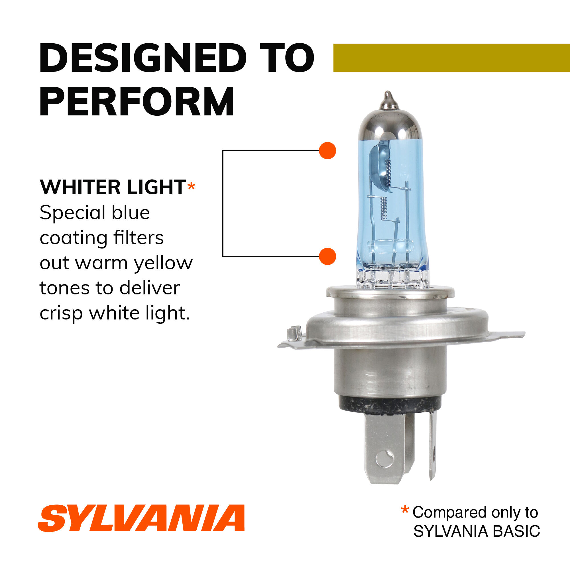 SYLVANIA 9003 SilverStar zXe Gold Halogen Headlight Bulb, 2 Pack